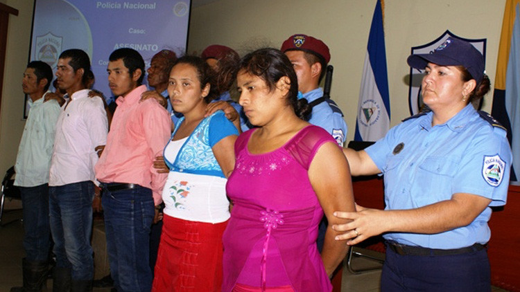 Los cinco integrantes de la Iglesia Visión Celestial de las Asambleas de Dios policia.gob.ni