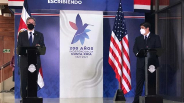 Blinken lamenta que «democracia y derechos humanos» se vean socavados en Centroamérica