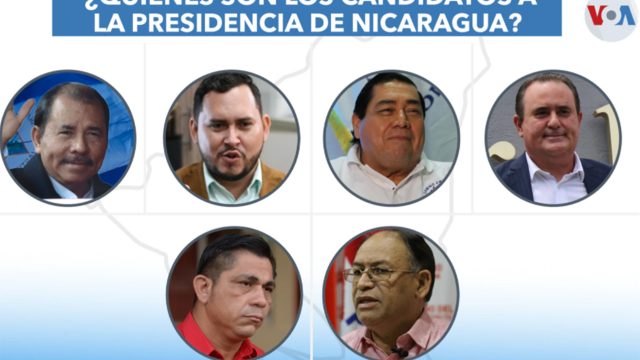 ¿Quiénes son los candidatos a la presidencia en las elecciones de Nicaragua del 2021?
