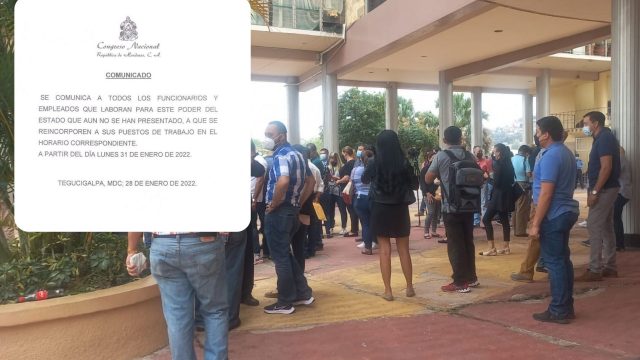 Empleados del Congreso Nacional comenzarán labores a partir del lunes