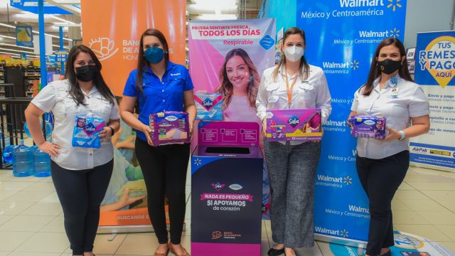 Al donar productos Saba, Tena y Nevax en Walmart,  apoyas al Banco de Alimentos de Honduras
