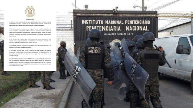 Gobierno hondureño militariza sistema penitenciario tras tragedia en cárcel femenina