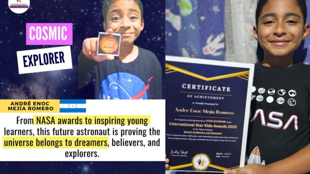 Niño hondureño es reconocido como parte de la comunidad mundial de niños prodigios por la organización International Star Kids