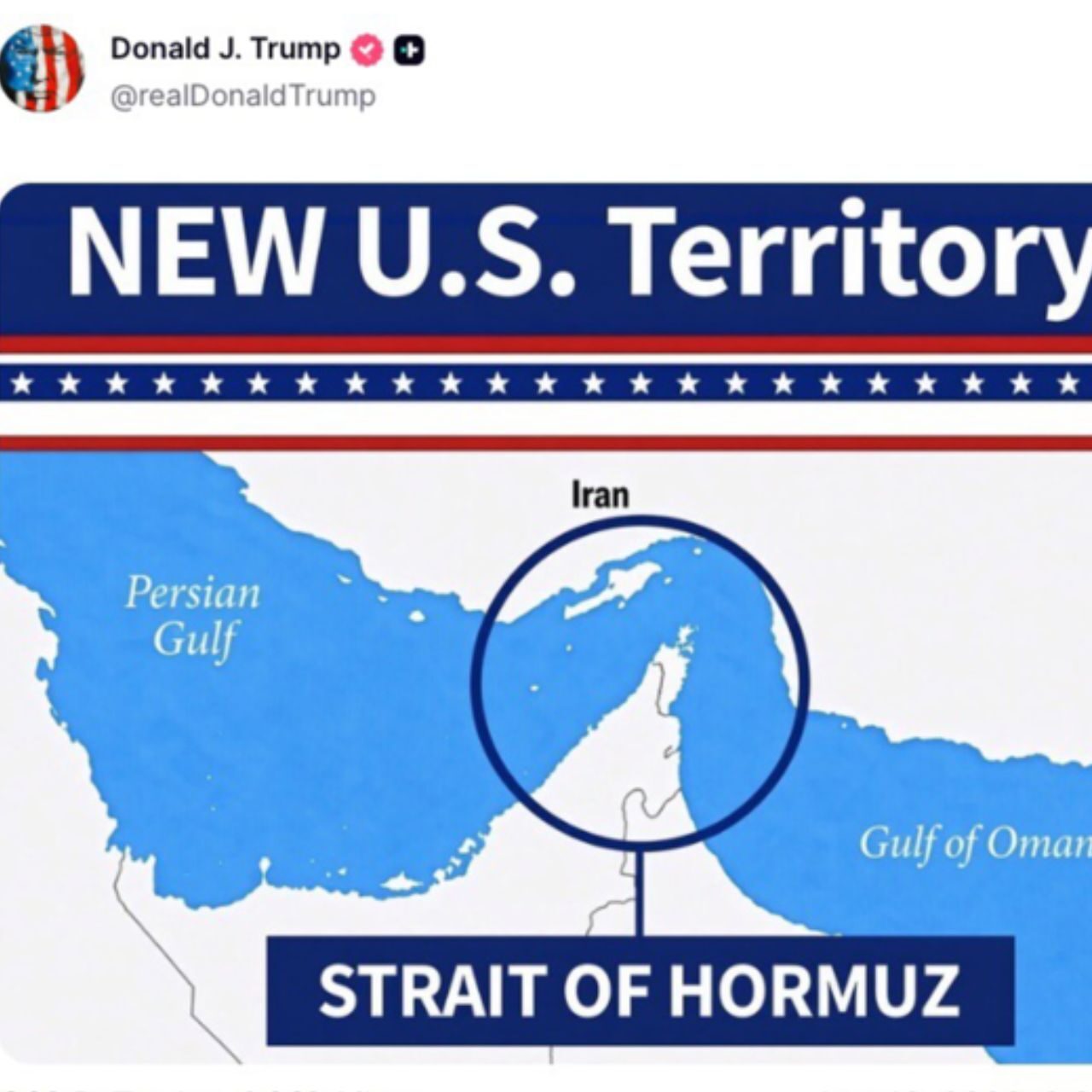 Trump califica el estrecho de Ormuz como «nuevo territorio de EE.UU.»