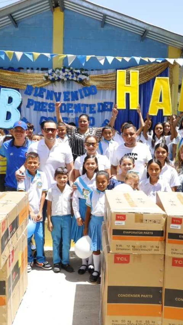 Congreso Nacional fortalece la educación en Valle con entrega de aires acondicionados a centro escolar