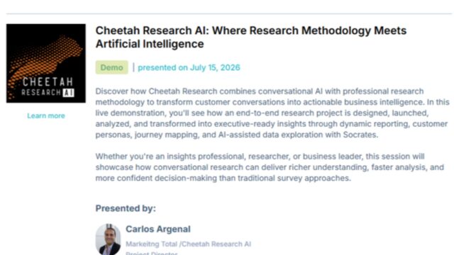 Software de Investigación hecho en Honduras destaca en el mundo: plataforma de Marketing Total seleccionada para el Insights Tech Showcase de Greenbook